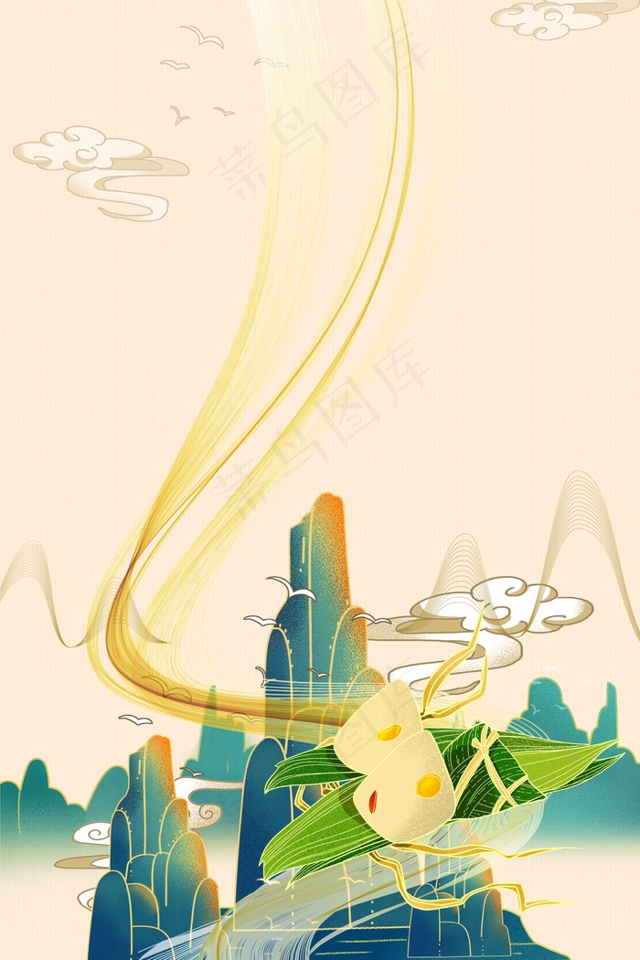 端午节海报背景 