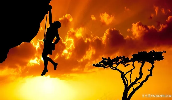 登山攀登的人物高清户外运动