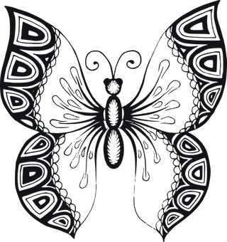 卡通动画动画蝴蝶免扣PNG手绘插画图片素材 (66)