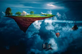 元宇宙世界天空风景背景墙