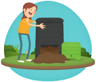 卡通播种现代农业