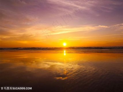 海边晚霞风景图片