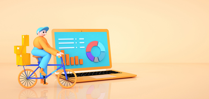 3d人物c4d卡通快递员商务