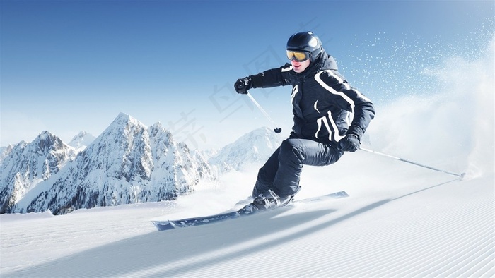 雪上运动的男人