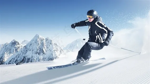 雪上运动的男人