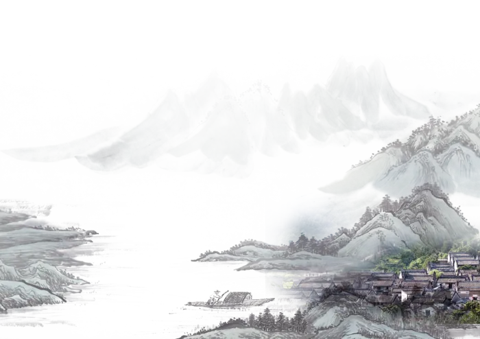 山水画素材中国风水墨画素材元素中国画