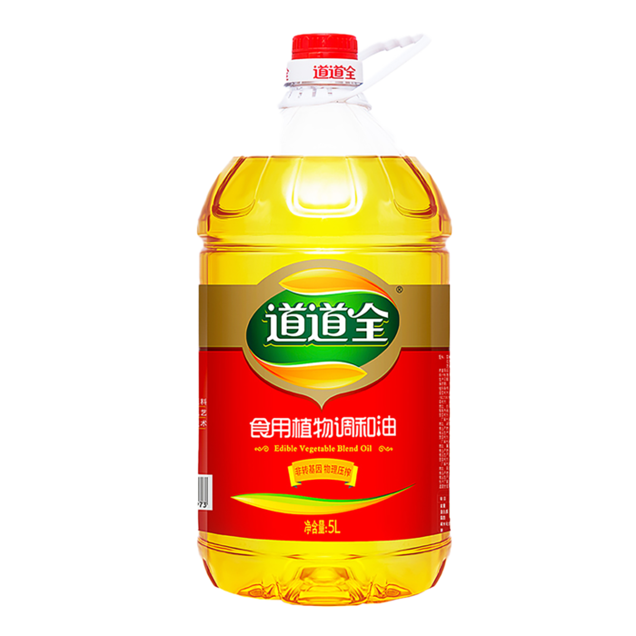 道道全植物调和油5升2超市商品白底图免抠实物摄影png格式图片透明底