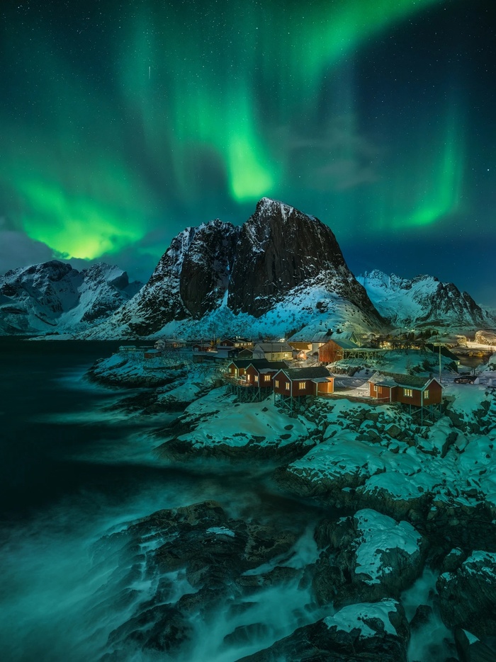 绿色极光壁纸图片