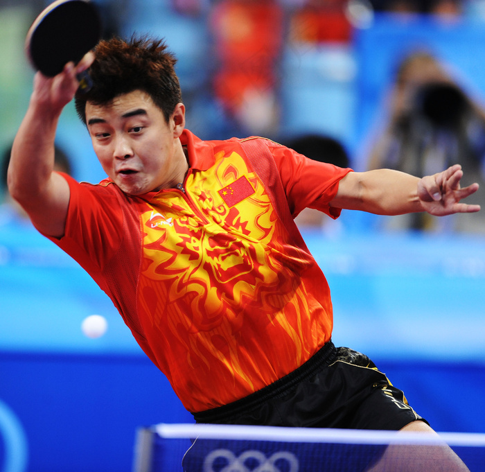 王皓乒乓比赛图片