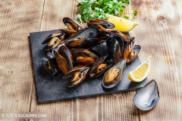 精美海鲜蛤蜊食物高清图片