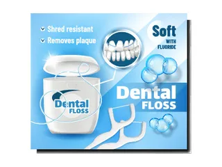 矢量口腔牙刷与冲洗器广告