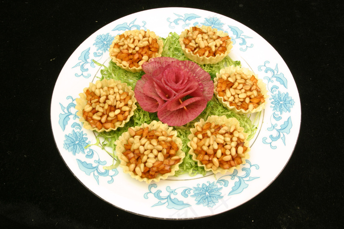 粤菜1491金盏松子炒鲍鱼角