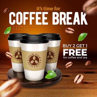 设计棕色咖啡海报