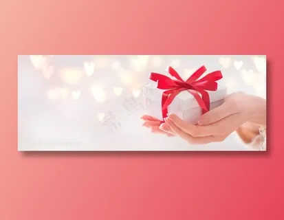 捧礼物的手势特写高清图片