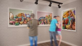 艺术馆画廊展示样机 画框 艺术品 (5)