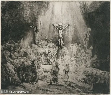 伦勃朗 · 哈门斯,范 · 里根-基督在两个盗贼之间被钉死 伦勃朗 · 哈门斯,范 · 里根-基督在两个盗贼之间被钉死