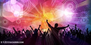 演唱会欢呼人群背景
