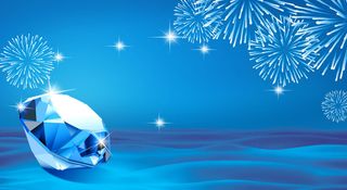 科技企业蓝色钻石背景