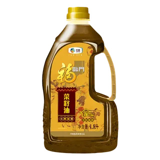 中粮福临门菜籽油1.8升超市商品白底图免抠实物摄影png格式图片透明底