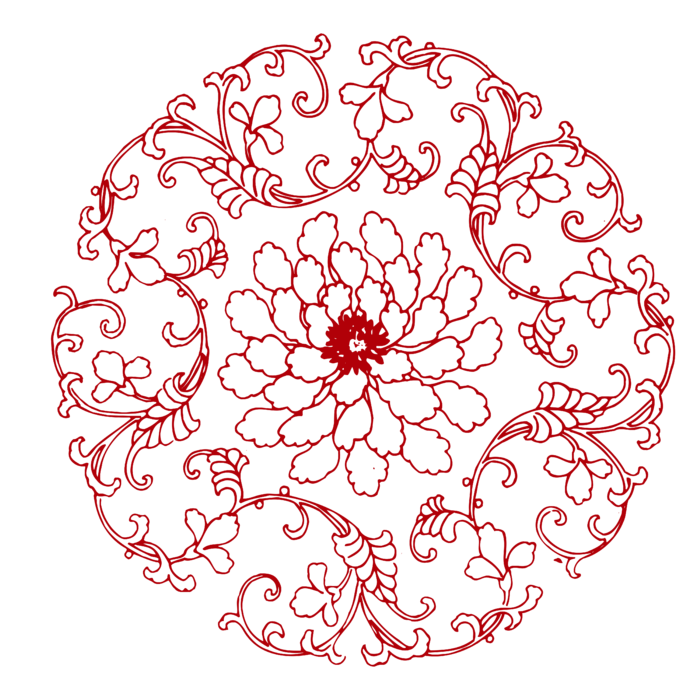 红色喜庆简约风传统吉祥纹样纹路纹理免扣PNG素材图片 (61)