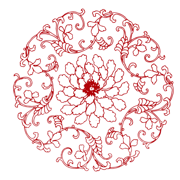 红色喜庆简约风传统吉祥纹样纹路纹理免扣PNG素材图片 (61)