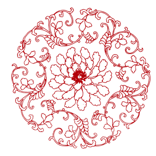 红色喜庆简约风传统吉祥纹样纹路纹理免扣PNG素材图片 (61)