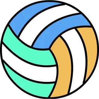 简约排球装饰元素