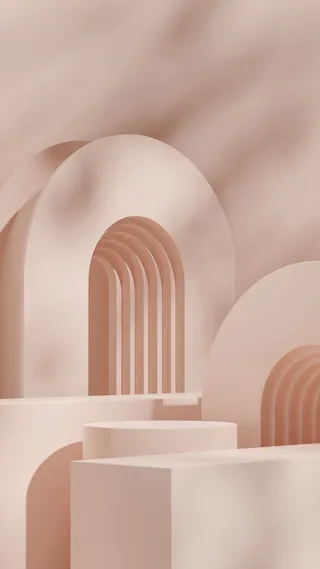 小清新c4d场景电商展台合层背景