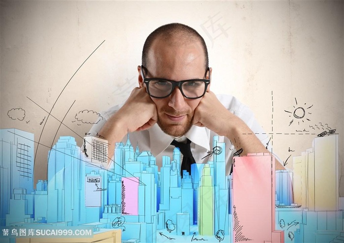 建筑工程师特写高清图片