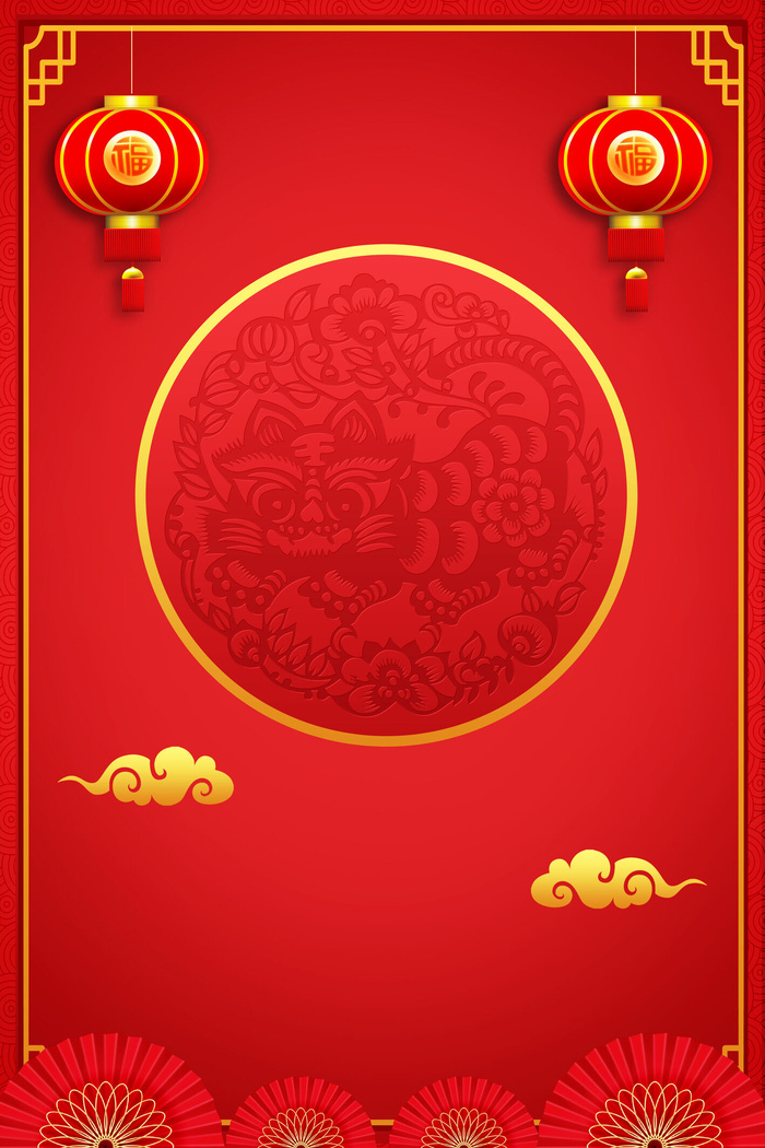 新年春节喜庆摄影楼背景图设计素材