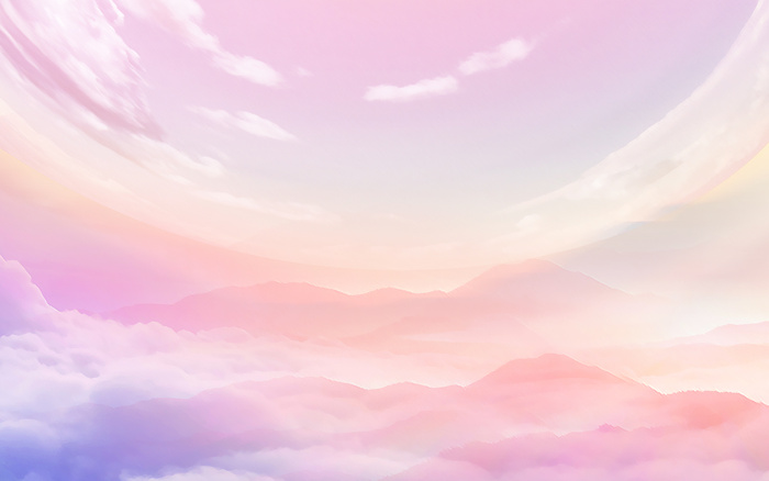 手绘彩色天空背景图