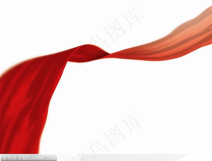 节日用品-漂亮的红色丝带