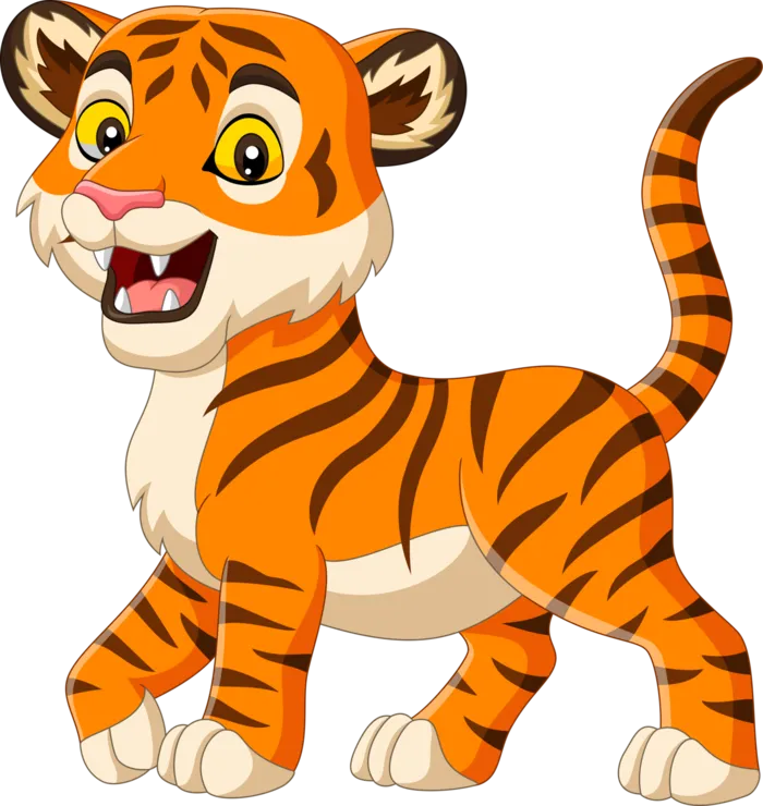卡通小老虎PNG免抠插画素材可爱动物老虎插画贴图PNG免抠设计素材