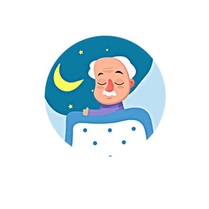 熟睡的老人幸福安详