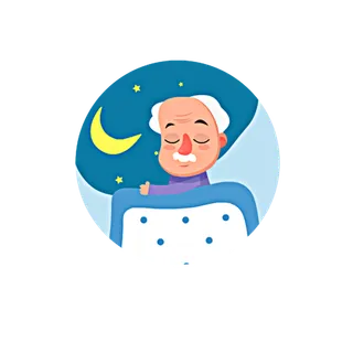 熟睡的老人幸福安详