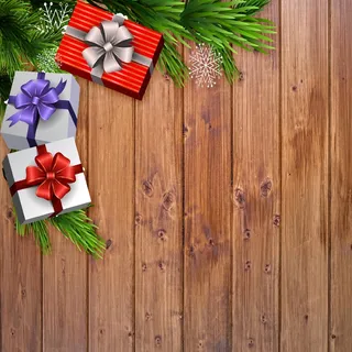 圣诞木头装饰背景图片