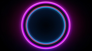 光圈彩色荧光色科技黑暗背景