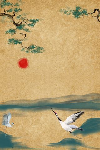 中式古典国潮来袭海报展板宣传背景图PSD设计PS模板素材