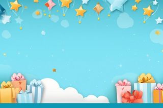 可爱生日展板背景