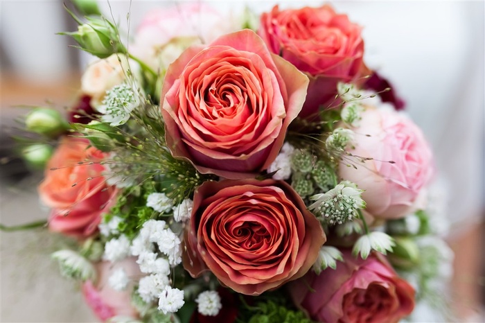 唯美玫瑰花球花束图片