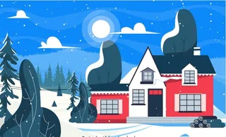 设计冬天卡通背景