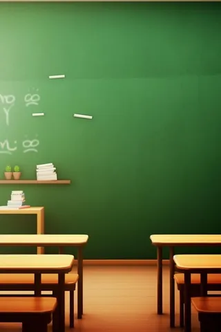 课室光照场景手绘图