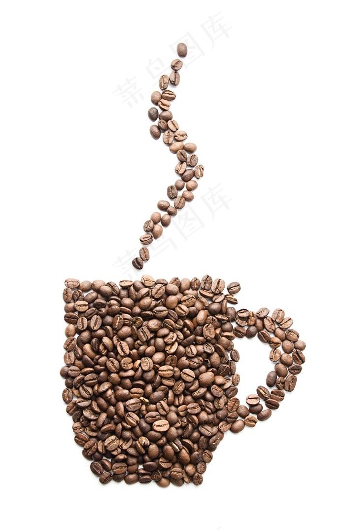 杯子造型的咖啡豆