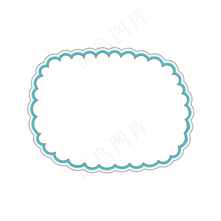 卡通边框 卡通彩色框  手绘对话框 可爱边框 免抠