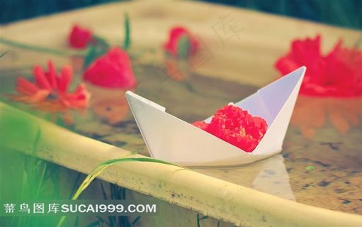 精美的纸船摄影素材