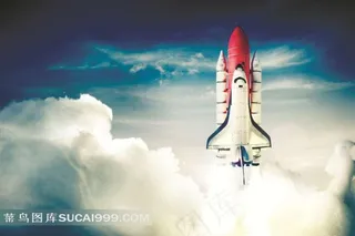 火箭升空摄影图