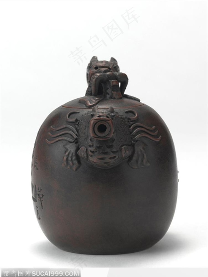 中华传统工艺品-紫砂壶正面