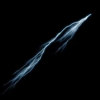 歪歪的闪电素材