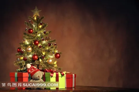 漂亮的圣诞树背景