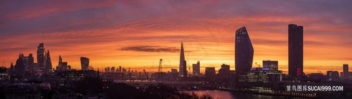 黎明日出景观城市景